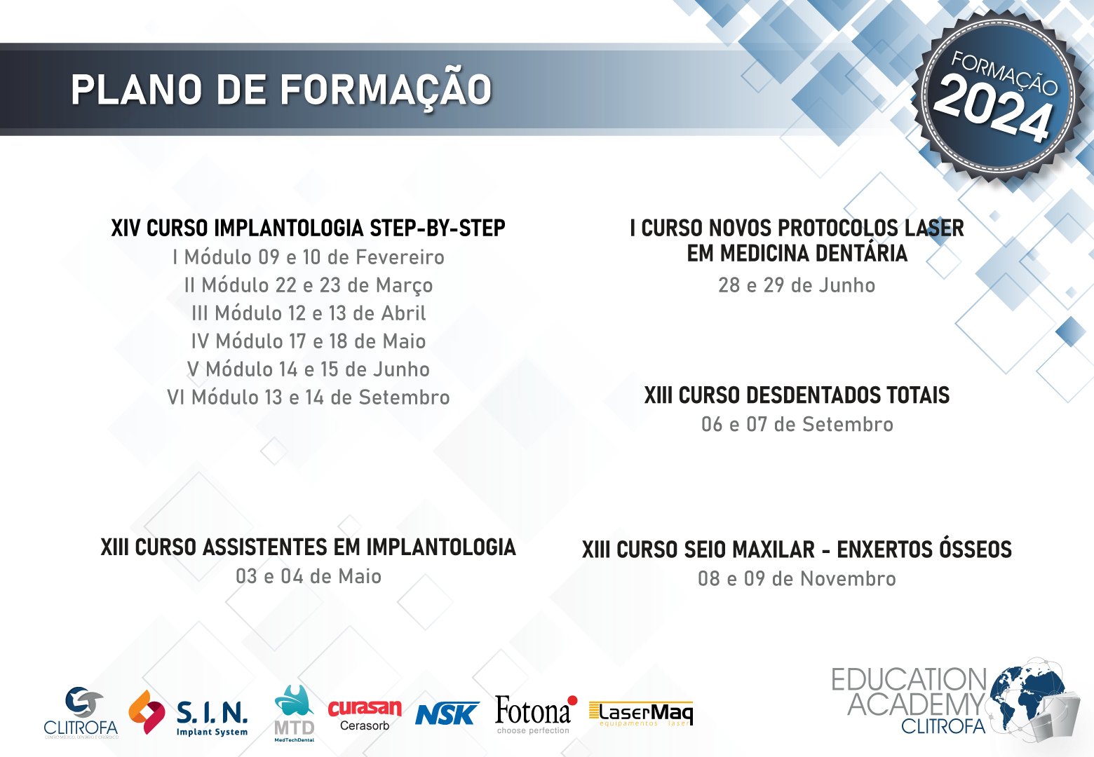 Calendário Formação 2024